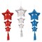 Beistle 3Feet 9in. Star Balloons w/Tassels - Red, Silver and Blue - 6 Pack